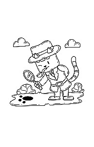 Detective Mur-Mur. Coloring book for finding objects