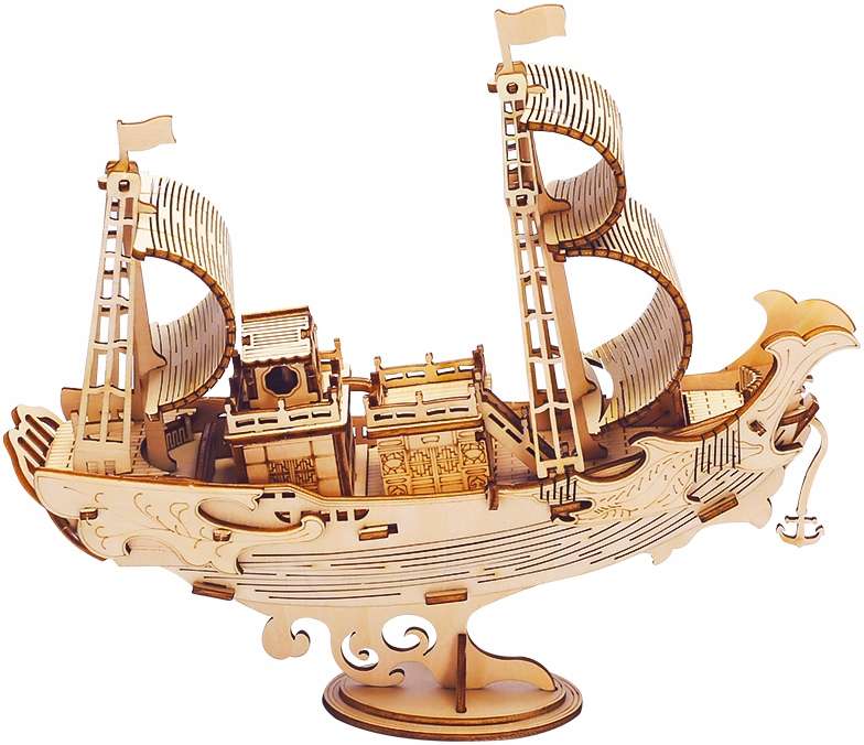 Деревянный 3D пазл ROBOTIME Diplomatic Ship, 91 дет.